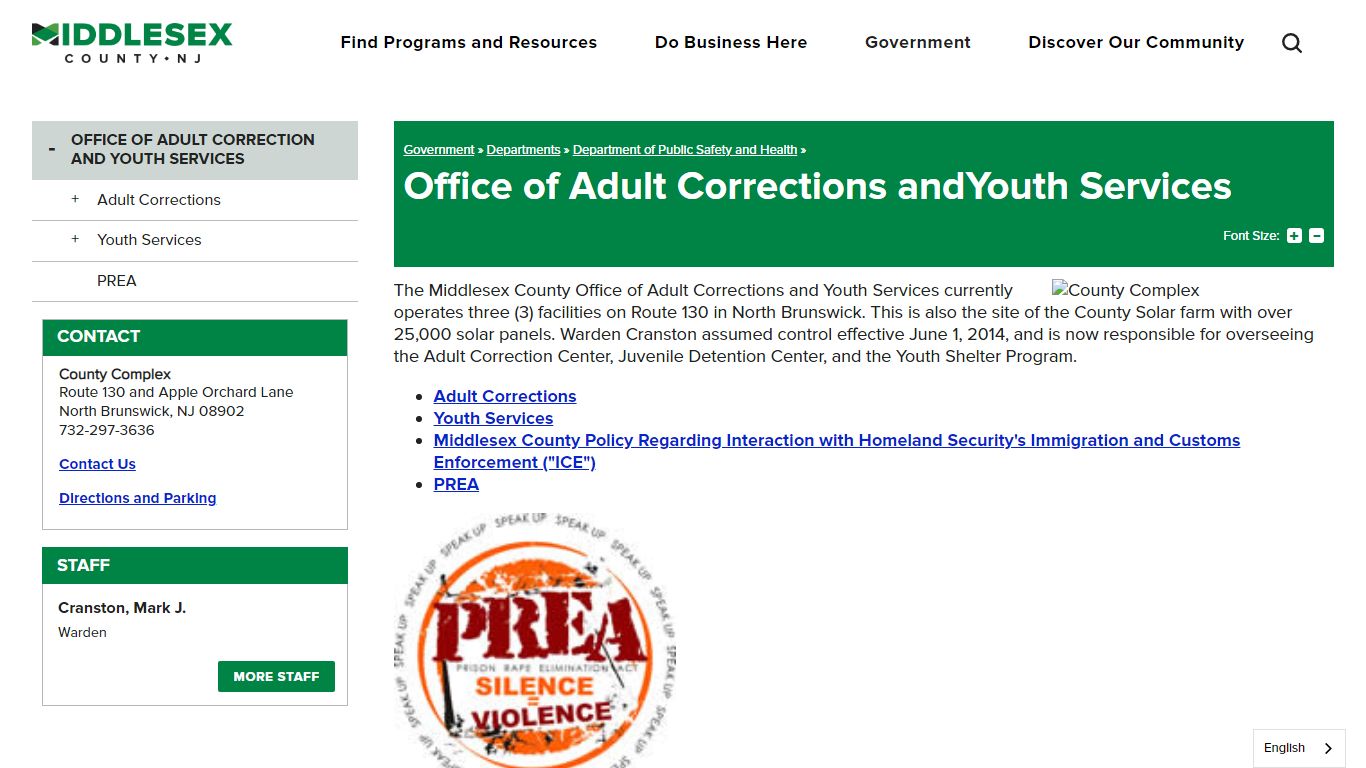 Office of Adult Corrections andYouth Services | Middlesex County NJ